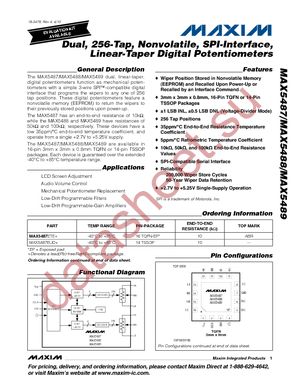 MAX5487EUD+ datasheet  